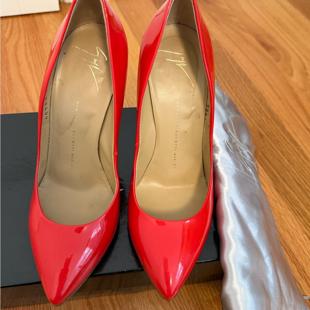Giuseppe Zanotti Vibrant Red Patent Heels